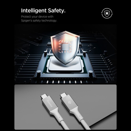 Spigen EB10010CC Essential - USB-C - USB-C PD kábel 100W 1m (fehér)