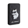 Karl Lagerfeld Wallet Cardslot Stand MagSafe Saffiano Monogram Choupette - Portefeuille magnétique avec fonction stand (noir)