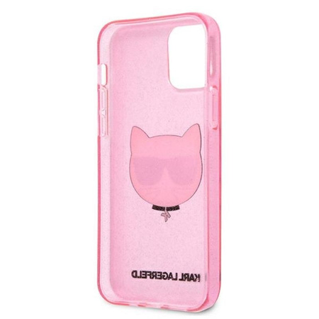Karl Lagerfeld Choupette Head Glitter - Coque iPhone 12 Pro Max (rose)