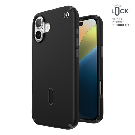 Speck Presidio2 Pro ClickLock & MagSafe - Coque pour iPhone 16 Plus (Noir / Gris ardoise / Blanc)