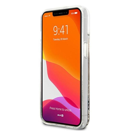 Karl Lagerfeld Liquid Glitter Karl & Choupette - iPhone 13 Hülle (Gold)