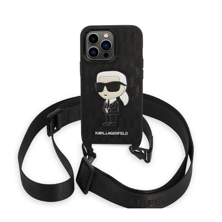 Karl Lagerfeld NFT Monogram Ikonik Patch - Coque iPhone 14 Pro Max (noir)
