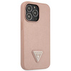 Guess Saffiano Triangle Logo Case - iPhone 13 Pro Max Case (pink)