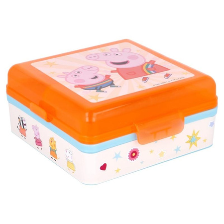 Peppa Pig - Frühstücks-Lunchbox Quadrat Peppa Pig