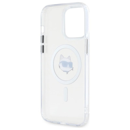 Karl Lagerfeld IML Metal Choupette Head MagSafe - Case for iPhone 13 Pro Max (White)