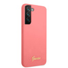 Guess Szilikon Script Metal Logo - Samsung Galaxy S22 tok (fukszia)