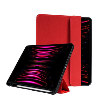 Crong FlexFolio - Étui pour iPad Air 11 M3 (2025) / iPad Air 11 pouces M2 (2024) / iPad Air 10.9" (5th-4th gen.) / iPad Pro 11" (2022-2021) avec Apple Pencil (rouge)