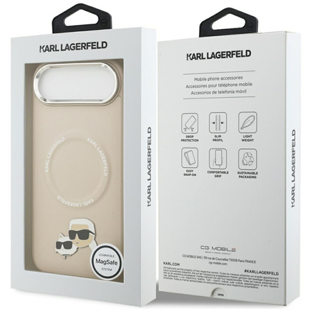 Karl Lagerfeld Karl & Choupette Pins MagSafe - Case iPhone Air (beige)