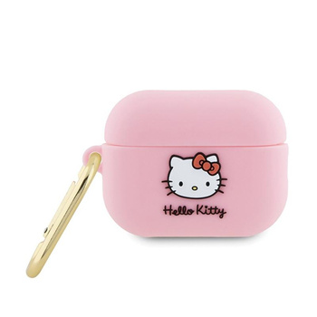 Hello Kitty szilikon 3D Kitty Head - AirPods Pro 2 tok (rózsaszín)