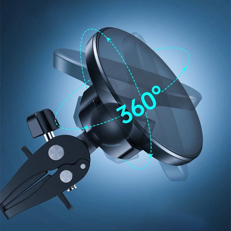 Crong Carclip Magnetic - Supporto magnetico per auto MagSafe (nero)