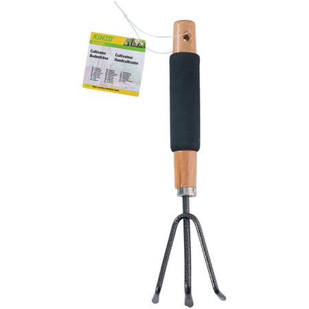 Kinzo - ruční kultivátor s drápy pro zahradu robustní provedení 29 cm