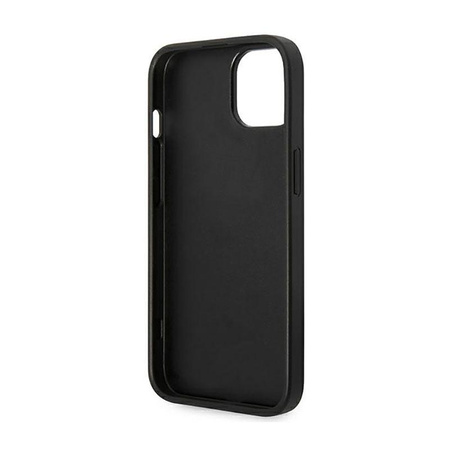 Guess 4G Bottom Stripe Metal Logo Collection - pouzdro pro iPhone 14 Plus (šedé)