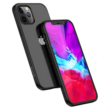 Průhledný kryt Crong - pouzdro pro iPhone 12 Pro Max (černé)