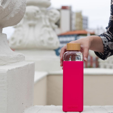 DUŻA SZKLANA BUTELKĄ NA WODĘ, ze Szkła Borokrzemowego, Szczelna, 700 ml