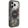 Guess IML Flowers Electro Pearl Strap MagSafe - Pouzdro iPhone 17 Pro (černý)