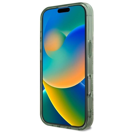 Guess IML Blume & Tonal Kreis MagSafe - iPhone 16 Pro Fall (grün)