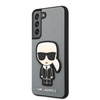 Karl Lagerfeld Saffiano Ikonik Patch - pouzdro pro Samsung Galaxy S22 (stříbrné)