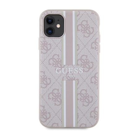 Guess 4G Printed Stripes MagSafe - Etui iPhone 11 (Różowy)