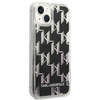Karl Lagerfeld Monogram Liquid Glitter - pouzdro pro iPhone 14 Plus (černé)