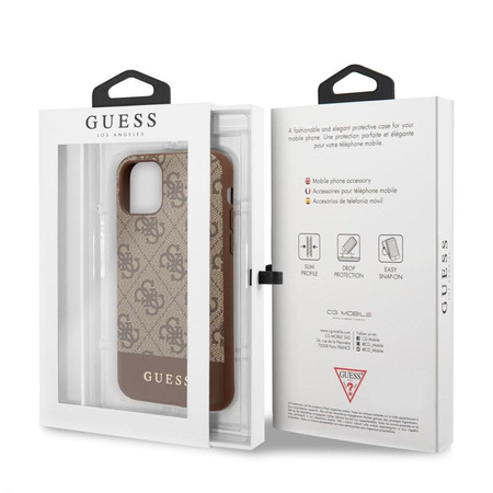 Guess 4G Bottom Stripe Collection - iPhone 11 Pro tok (barna)