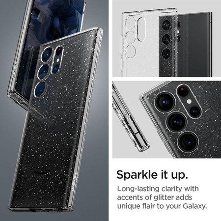 Spigen Liquid Crystal Glitter - tok Samsung Galaxy S23 készülékhez (átlátszó)