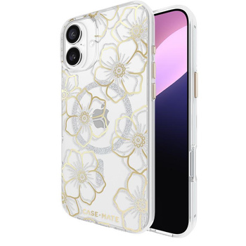 Case-Mate Floral Gems MagSafe - Pouzdro pro iPhone 16 Plus (Gold)