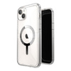 Speck Gemshell Grip + MagSafe - Coque pour iPhone 15 Plus (Transparent / Finition chromée)