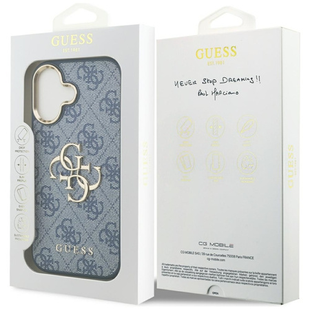 Guess 4G Big 4G Classic Logo - Case iPhone 17 (Blau / Gold)