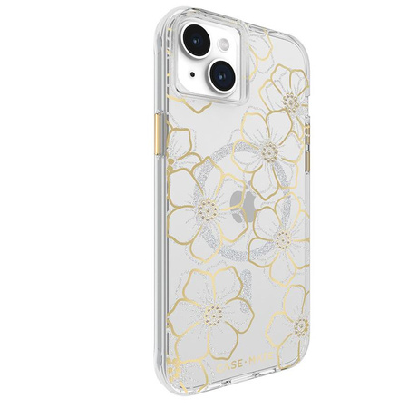 Case-Mate Floral Gems MagSafe - Etui iPhone 15 Plus (Gold)