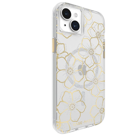 Case-Mate Floral Gems MagSafe - iPhone 15 Plus Hülle (Gold)