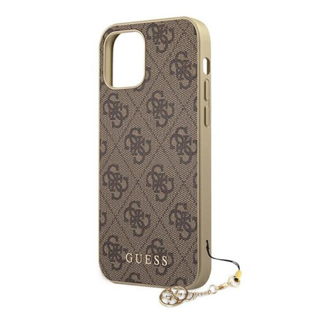 Kolekce Guess 4G Charms - pouzdro pro iPhone 12 Pro Max (hnědé)