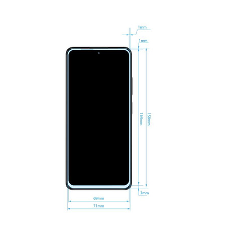 Crong 7D Nano Flexible Glass - Unzerbrechliches 9H Hybridglas für den gesamten Bildschirm des Xiaomi Redmi Note 11 Pro 5G