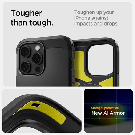 Spigen Tough Armor T MagSafe - Case for iPhone 16 Pro Max (Black)