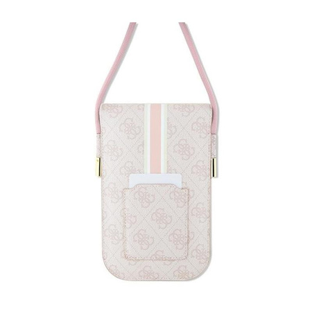 Guess 4G Stripes - Crossbody phone bag (pink)