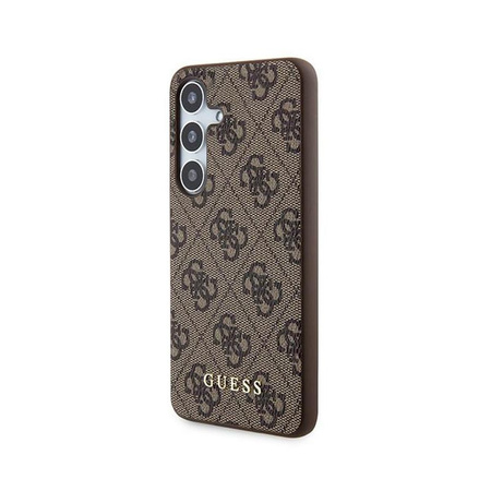 Guess 4G Metall Gold Logo - Samsung Galaxy S24 Tasche (braun)