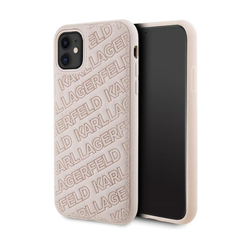 Karl Lagerfeld Gestepptes K-Muster - iPhone 11 Tasche (rosa)