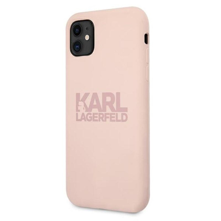 Karl Lagerfeld Silicone Stack Logo - Coque iPhone 11 (rose)