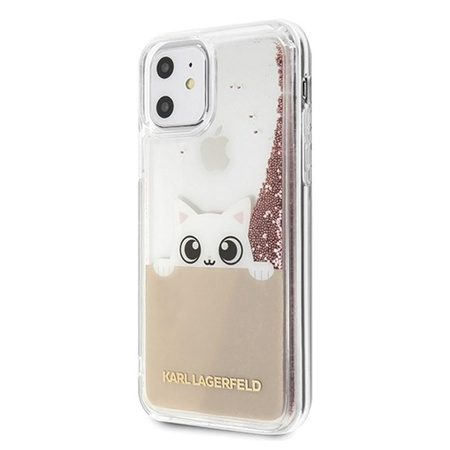 Karl Lagerfeld K-Peek A Boo - iPhone 11 Case (Glitter Pink Gold)