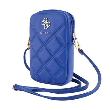 Guess Zip Quilted 4G - Phone Bag (blue)