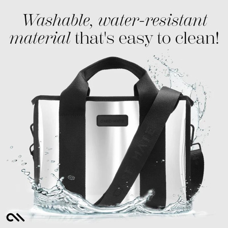 Case-Mate Mini Travel Tote Bag - Wasserdichte Umhängetasche (Silver Chrome)