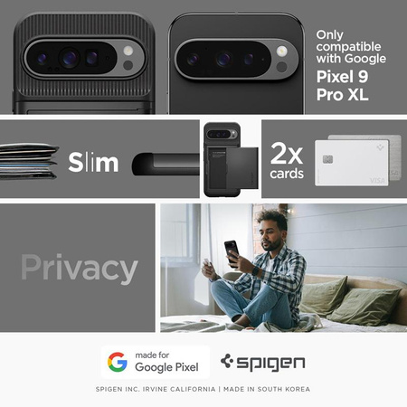 Spigen Slim Armor CS - tok Google Pixel 9 Pro XL készülékhez (fekete)