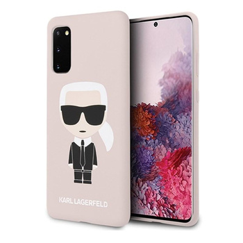 Karl Lagerfeld Fullbody szilikon ikonikus - Samsung Galaxy S20 tok (világos rózsaszín)