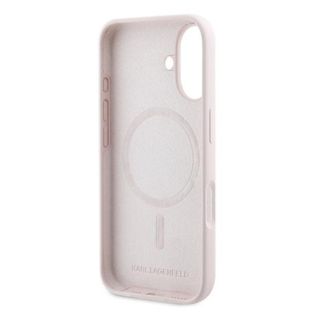 Karl Lagerfeld Silicone Double Heads Print MagSafe - iPhone 16 Plus Case (pink)