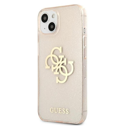 Guess Glitter 4G Big Logo - iPhone 13 mini case (gold)