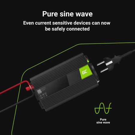 Green Cell - Voltage Inverter 12V to 230V 1000W/2000W Pure Sine wave