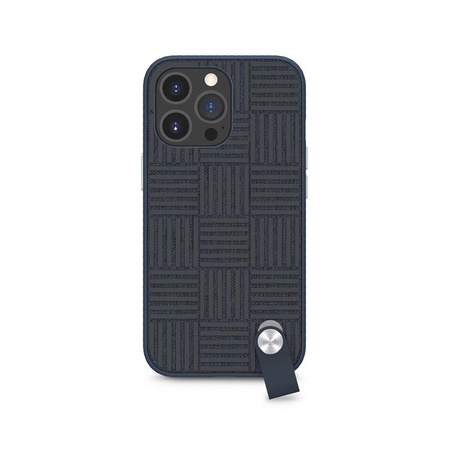 Moshi Altra - Pouzdro s odnímatelnou šňůrkou na iPhone 13 Pro (antibakteriální NanoShield™) (modré)