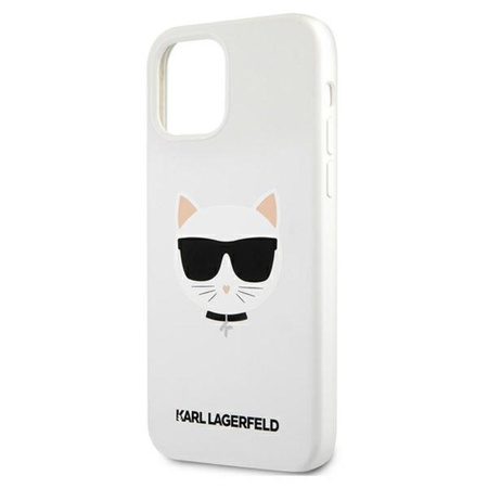 Karl Lagerfeld Choupette Head Silicone - Coque iPhone 12 Pro Max (blanc)