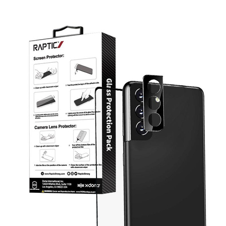 Raptic Glass 2 in 1 Bündel Kit für Samsung Galaxy S22+ (Displayschutzfolie + Schutz für Kameraobjektiv)