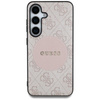 Guess 4G Round Patch Classic Logo MagSafe - étui pour Samsung Galaxy S25 (rose)