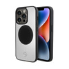 Mercedes Leather & Alu MagSafe - Hülle für iPhone 15 Pro Max (Silber)